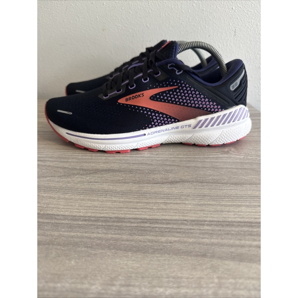 Brooks Adrenaline GTS 22 Women Size 11 Blue Pink Athletic Running Shoes Sneakers